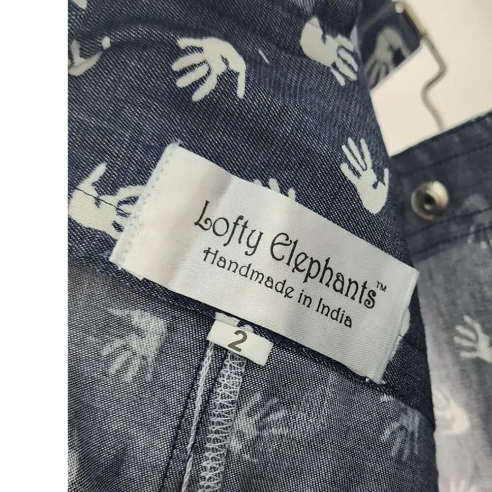 New NWT‎ Lofty Elephants Handmade In India Overalls Size 2 2T